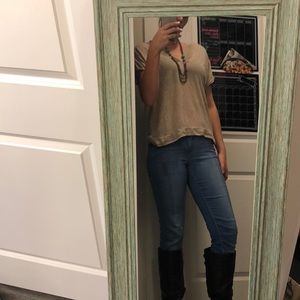 Tan fall tunic that goes with almost anything!